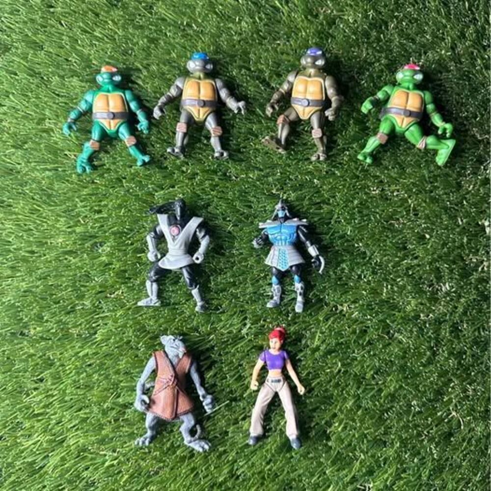 2002 2003 TMNT Mini Action Figure Lot 8 Mirage Studios Playmates Ninja Turtles
